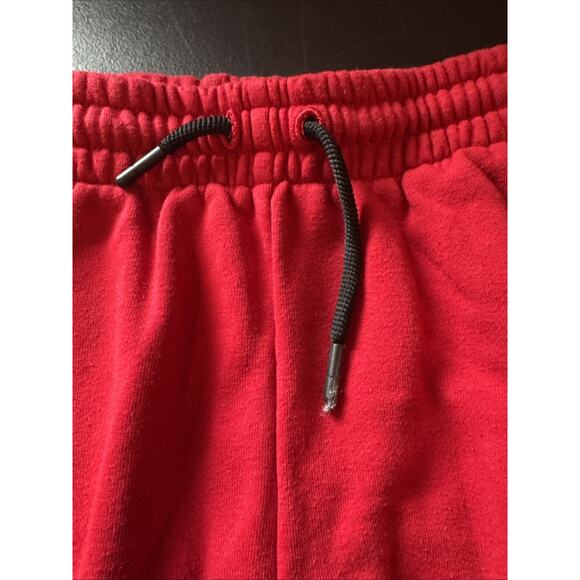 Jordan Shorts Kids Small Red Black Fleece Athletic Basketball Gym Logo Jumpman - Picture 3 of 7